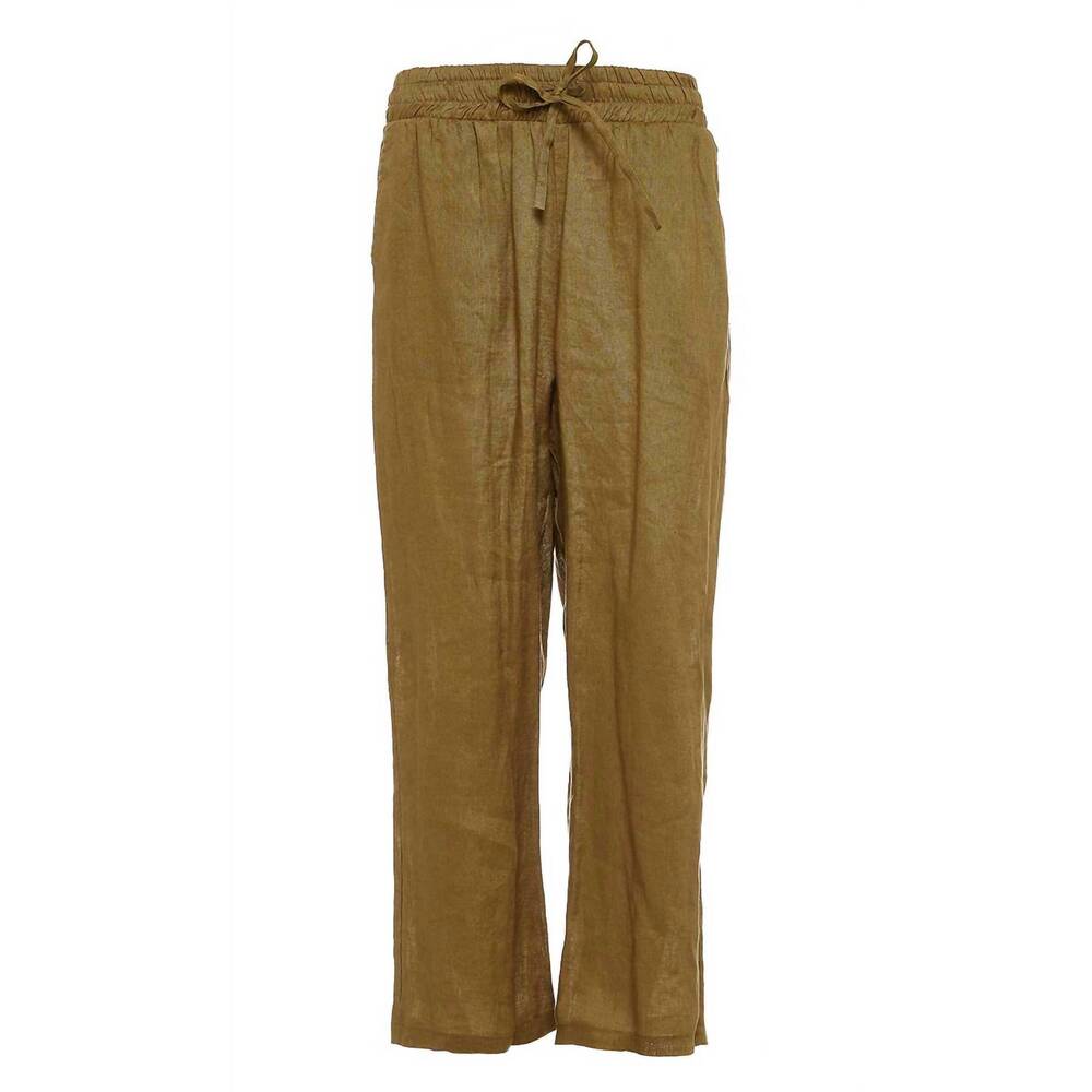 NEW DEVOTION TWINS women's elia drawstring pants in khaki